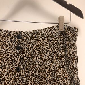 ASOS cheetah print mini skirt with buttons